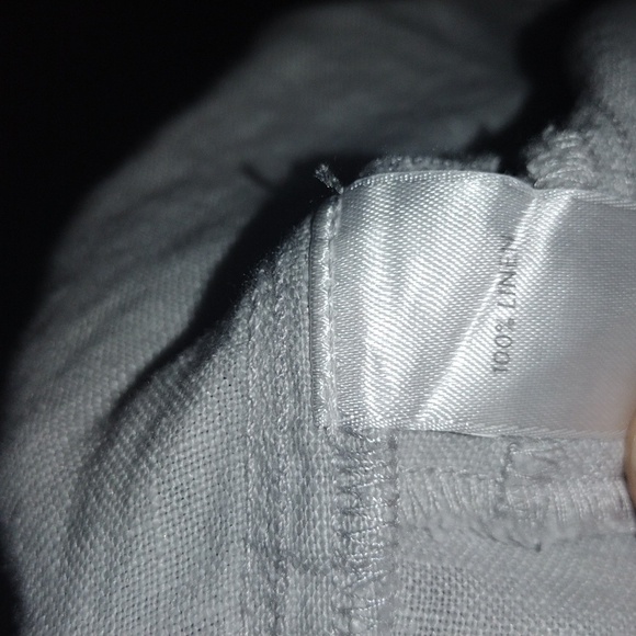 Pure Jill 100% Linen Pants in Sandbar Elastic Waist Pull On Cropped Pants XL - Picture 5 of 6